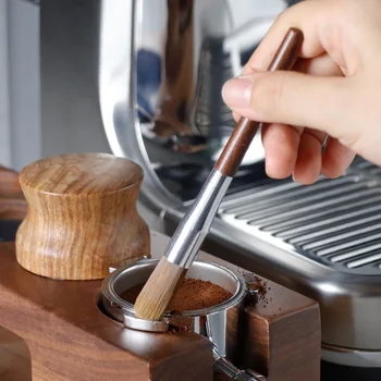 Nuca rasnita de cafea perie Perie de Curățare pentru Cafea, Mașină de Espresso lână Artificială cu Mâner de Lemn Barista perie