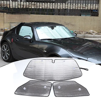 Pentru Mazda MX-5 ND2016-2023 Folie de Aluminiu Argint Auto Parbriz Plin Geam de Protectie solara Umbrelă de soare Accesorii Auto