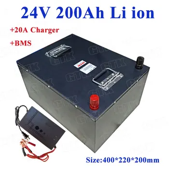 Carcasa de Metal 24v 200Ah Litiu Baterie Li-ion de Mare Putere 2000w Nu Plumb Acid pentru RV Motor Barca Solară Energie Eoliană UP