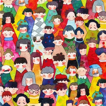 Personaje de desene animate drăguț Tesatura de Bumbac Pisoi Pânză Imprimată de Cusut, Quilting Materiale Pentru Mozaic de BRICOLAJ Materiale