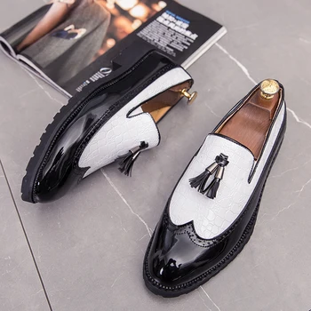 Birou de moda Pantofi pentru Barbati Pantofi Casual din Piele Respirabil Mocasini de Conducere Mocasini Confortabile Alunecare pe Pantofi Rochie de Lux