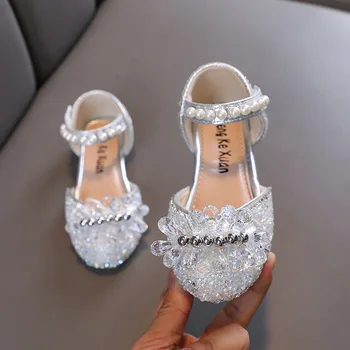 Fete De Vară De Moda Non-Alunecare De Cristal Sandale Copii Princess Dance Sandale Noi Copii Sclipici Pantofi De Copil H962