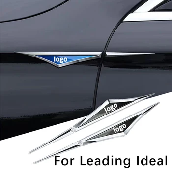 2 buc Exterioara din aliaj de metal cu masini 3D autocolante amuzant decal pentru Lider Ideal Li Xiang Auto L7 L8 L9 2022 2023 logo auto