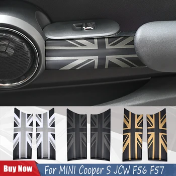 Pentru MINI Cooper S JCW F56 F57 Tapiterie Auto-Styling Accesorii Steagul Negru Masina Usa de Interior Mâner Capac Modificat Piese