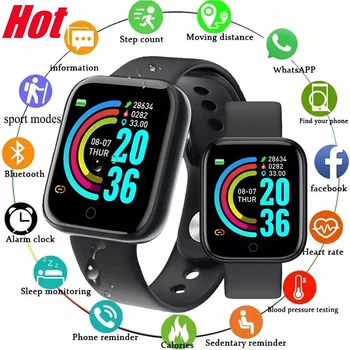 Y68 Ceas Inteligent Pentru Android Bărbați Femei Copii Smartwatch de Fitness Ceasuri Brățară Bărbați Ceas Inteligent Pentru Smartwatch Femei