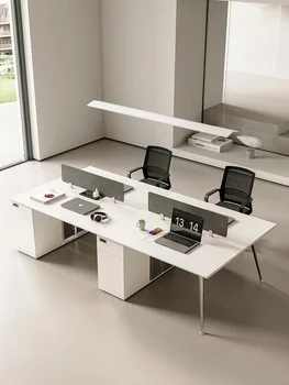 Personalul de la biroul de masă, șase-șase, patru, personalul ecran, card masa, masă și scaun combinație