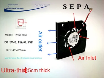 Noi SEPA Hy45t-05a 4505 5v0. 15A Hidraulice 4. 5cm Turbina Laptop Cooling Fan