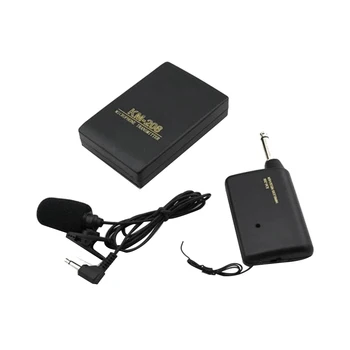 Microfon Wireless Guler Clip-On, Portabil Lavaliera Gât Mic Sistem cu Transmițător FM Receptor Rever Clip microfon microfon